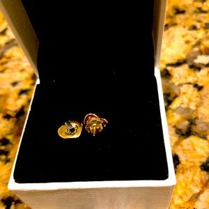 Coach heart lock earring